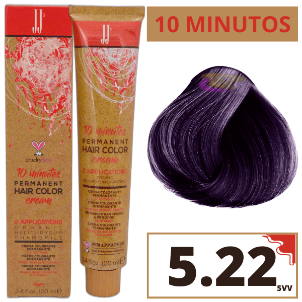 JJ`s - Tinte 10 MINUTOS Nº 5.22 Castaño Claro Violeta Intenso (5VV) 100 ml