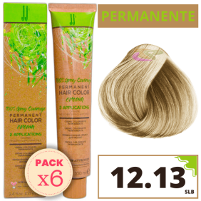 JJ`s - Pack 6 Tintes Permanentes Superaclarante Nº 12.13 Rubio Especial Beige (SLB) 100 ml