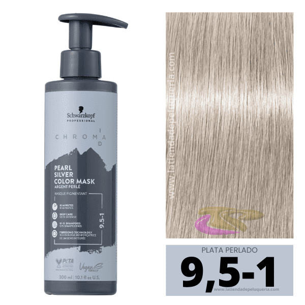 Schwarzkopf - Mascarilla Chroma ID Bonding de Color 9,5-1 PLATA PERLADO 300 ml