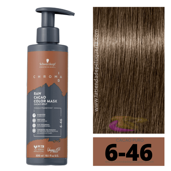 Schwarzkopf - Mascarilla Chroma ID Bonding de Color 6-46 CACAO PURO 300 ml