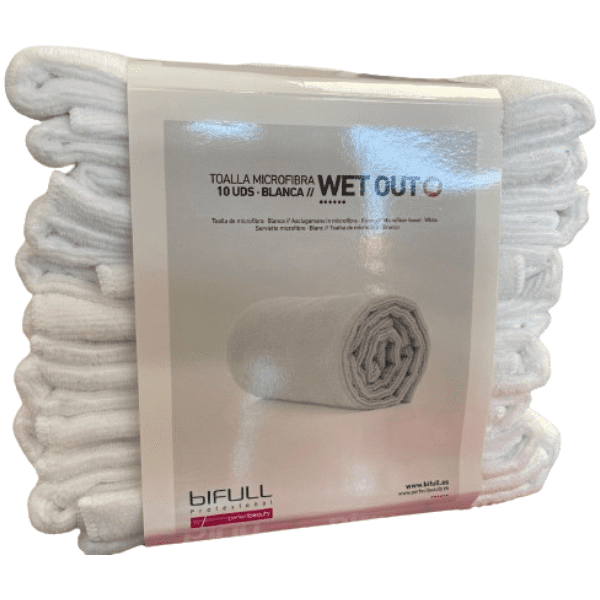 Bifull - 10 Toallas Microfibra Blanca 40x73cm