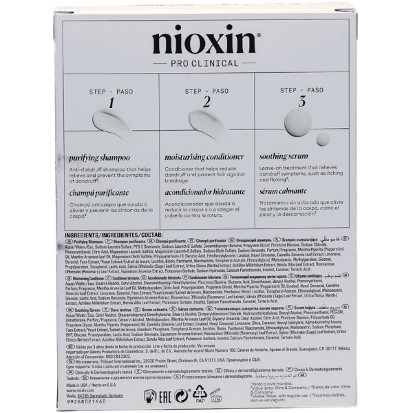 Nioxin - Kit Scalp Recovery Cuidado del Cuero Cabelludo (Champú 200 ml + Acondicionador 200 ml + Sérum 100 ml)