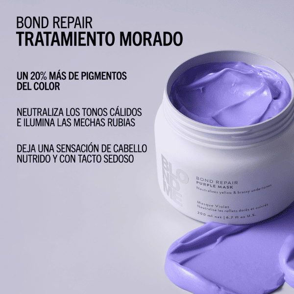 Schwarzkopf Blondme - Mascarilla MORADA Bond Repair 200 ml