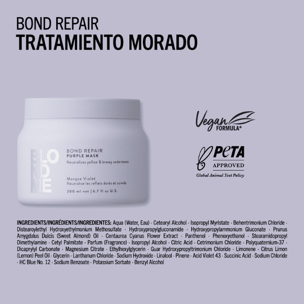 Schwarzkopf Blondme - Mascarilla MORADA Bond Repair 200 ml