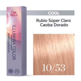 Wella - Tinte Illumina Color 10/53 Rubio Super Claro Caoba Dorado 60 ml