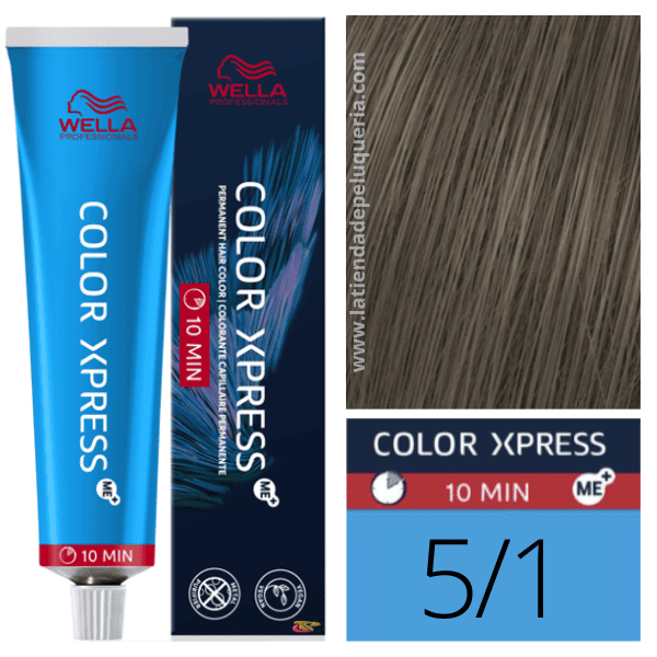 Wella - Tinte COLOR XPRESS 5/1 Castaño Oscuro Ceniza 60 ml