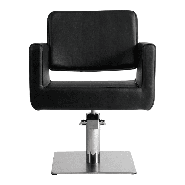 Mudi - Silla de peluquería CHIC Q BLACK SQUARE BASE STYLING CHAIR