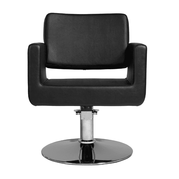 Mudi - Silla de peluquería CHIC R BLACK ROUND BASE STYLING CHAIR