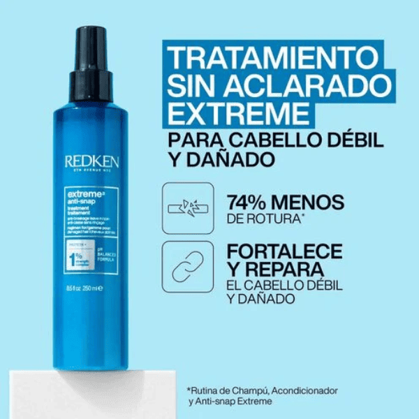 Redken - Tratamiento Reparador Sin Aclarado EXTREME Anti-Snap para Cabellos Dañados 250 ml