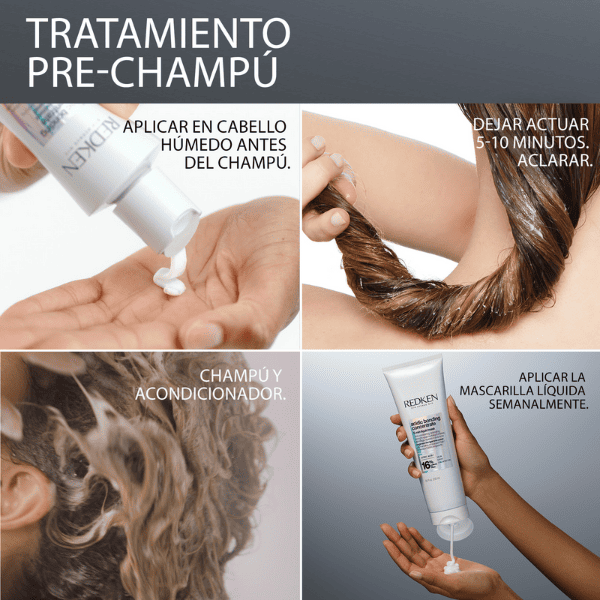 Redken - Tratamiento Intensivo ACIDIC BONDING CONCENTRATE para Cabello Dañado, Seco y Químicamente Tratado 190 ml