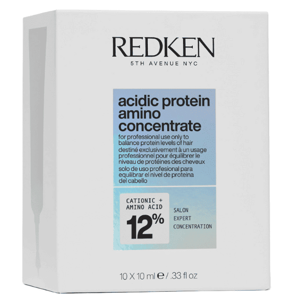 Redken - Tratamiento Concentrado de Proteínas ACIDIC BONDING CONCENTRATE para Cabello Dañado, Seco y Químicamente Tratado 10 x 10 ml