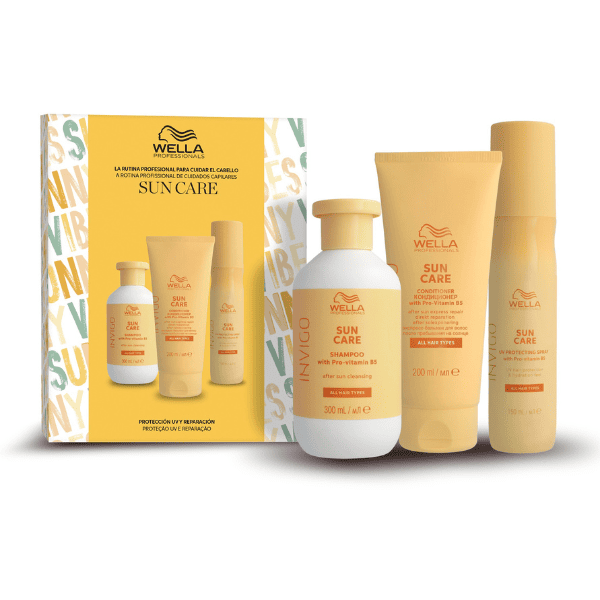 Wella Invigo - Pack SOLAR (Champú 300 ml + Acondicionador 200 ml + Spray Protector 150 ml)