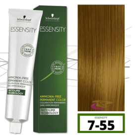 Schwarzkopf - Tinte ESSENSITY Sin Amoniaco Miel 7-55 Rubio Medio Dorado Intenso 60 ml 