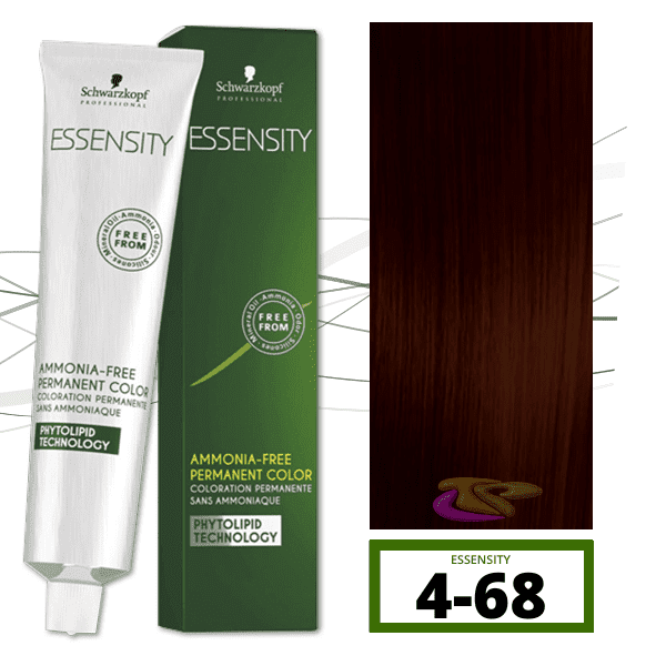Schwarzkopf - Tinte ESSENSITY Sin Amoniaco Teca 4-68 Castaño Medio Marrón Rojo 60 ml 