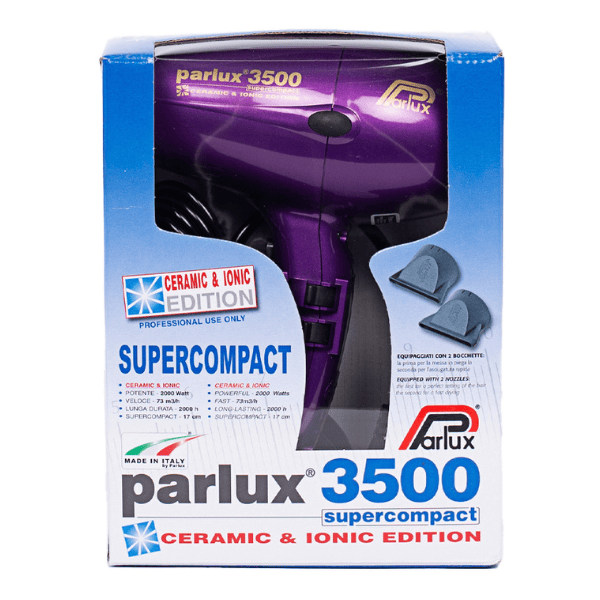 Parlux - Secador de pelo 3500 SUPERCOMPACT IONIC Violeta 1960 watios