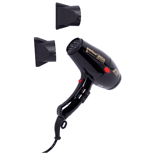 Parlux - Secador de pelo 3500 SUPERCOMPACT IONIC Negro 1960 watios