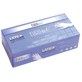 Eurostil - Caja 100 guantes LATEX blanco MEDIANO (01669)