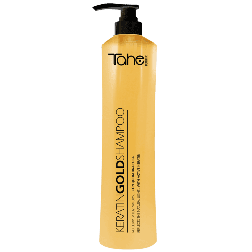 Tahe Botanic - Champú Keratin Gold OROLIQUIDO con queratina para cabellos muy dañados 800 ml