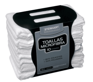 Steinhart - 10 Toallas Microfibra Blanca 40x75 (T62501BL)