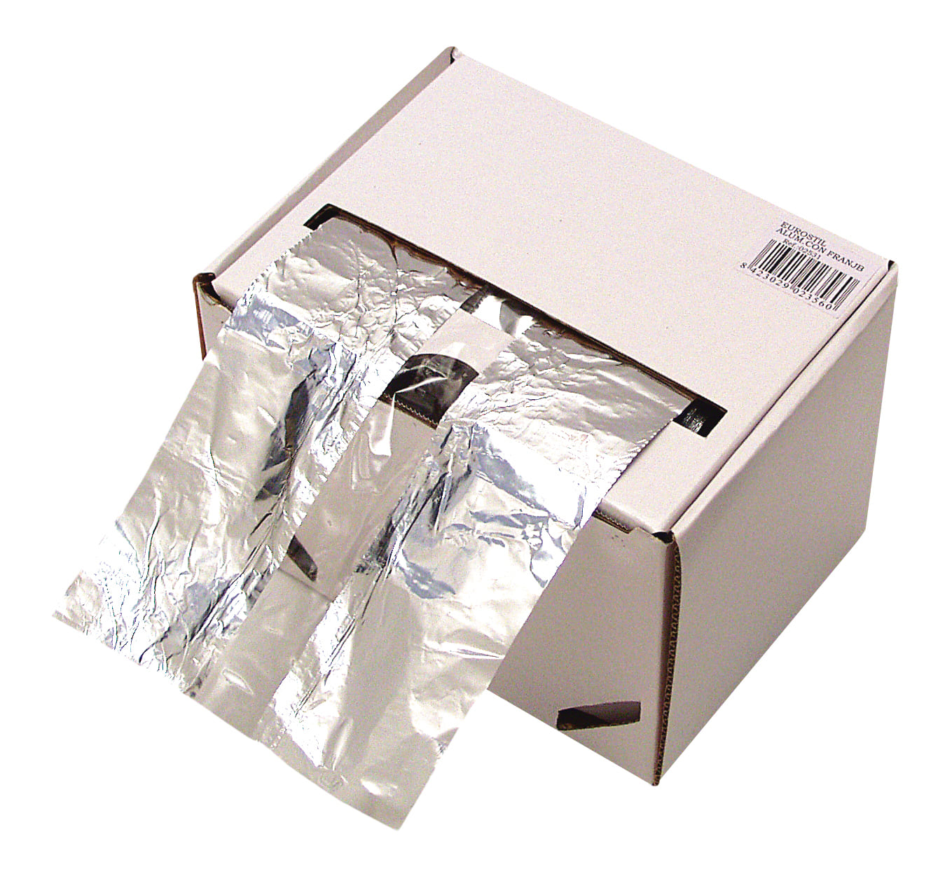 Eurostil - Rollo papel aluminio con franja transparente y dispensador (02531)