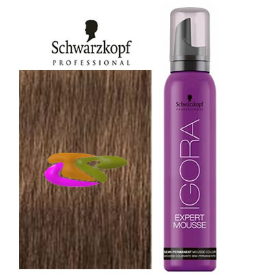 Schwarzkopf - Coloración mousse semipermanente 7-65 Rubio Medio Marrón Dorado 100 ml