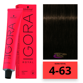 Schwarzkopf - Tinte Igora Royal 4/63 Castaño Medio Marrón Mate 60 ml 