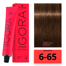 Schwarzkopf - Tinte Igora Royal 6/65 Rubio Oscuro Marrón Dorado 60 ml 