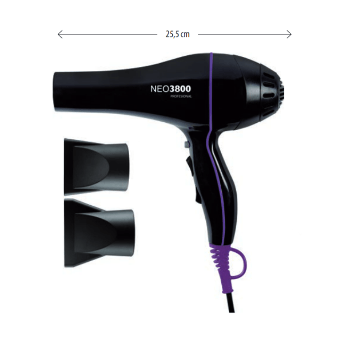 Eurostil - Secador Profesional 2000 watios Euro-Stil Neo 3800 (03323)
