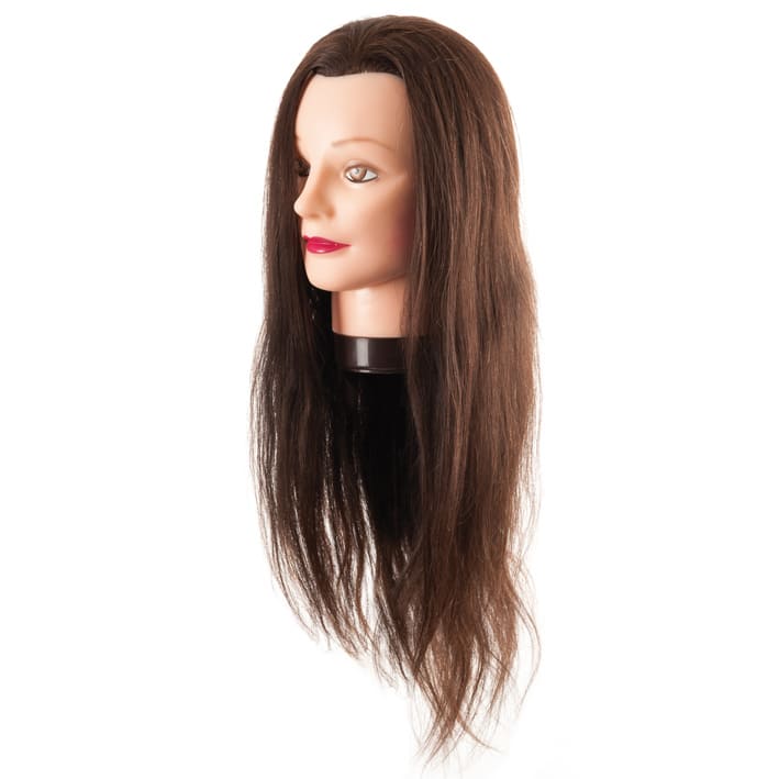 Eurostil - Cabeza MANIQUÍ mujer CABELLO NATURAL 55-60 CM con soporte (01142)