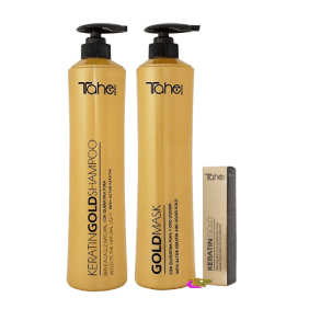Tahe Botanic - Pack OROLIQUIDO GOLD XXL (champu oroliquido 800 ml + mascarilla oroliquido 800 ml + keratin gold 30 ml)