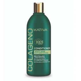 Kativa - Acondicionador COLÁGENO libre de sal y sin sultato ANTIEDAD 500 ml