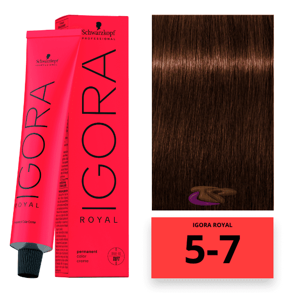 Schwarzkopf - Tinte Igora Royal 5/7 Castaño Claro Cobrizo 60 ml 