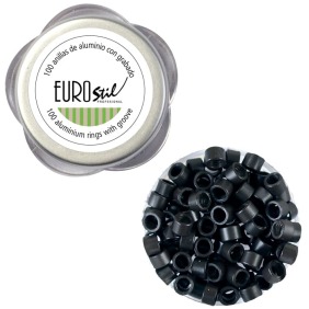 Eurostil - Bote 100 anillas Negro 1 (02911)