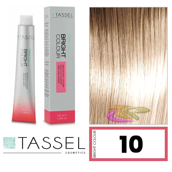 Tassel - Tinte BRIGHT COLOUR con Argán y Keratina Nº 10 RUBIO SUPER CLARO 100 ml (03954)