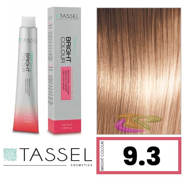 Tassel - Tinte BRIGHT COLOUR con Argán y Keratina Nº 9.3 RUBIO MUY CLARO DORADO 100 ml (03973)