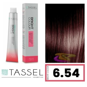 Tassel - Tinte BRIGHT COLOUR con Argán y Keratina Nº 6.54 RUBIO OSCURO CAOBA COBRIZO 100 ml (03987)