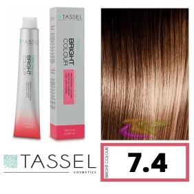 Tassel - Tinte BRIGHT COLOUR con Argán y Keratina Nº 7.4 RUBIO MEDIO COBRE 100 ml (03991)