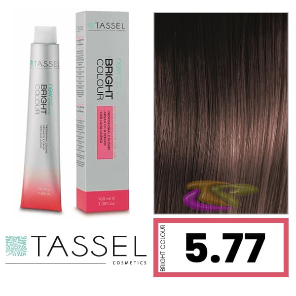 Tassel - Tinte BRIGHT COLOUR con Argán y Keratina Nº 5.77 MARRÓN CHOCOLATE 100 ml (03982)