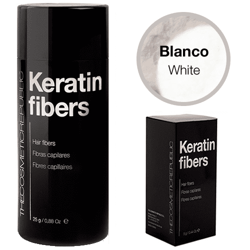 The Cosmetic Republic - Fibras Capilares KERATIN 25 gramos (80 aplicaciones aprox.) BLANCO