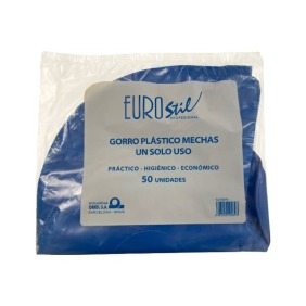 Eurostil - Bolsa de 50 GORROS de plástico para mechas (00973)