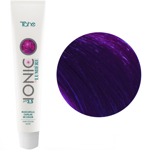 Tahe Ionic - Mascarilla de Coloración tratante para el cabello de Tono Violeta Intenso 100 ml