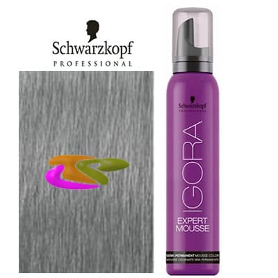 Schwarzkopf - Coloración mousse semipermanente 9,5-12 Rubio Muy Claro Ceniza Humo 100 ml