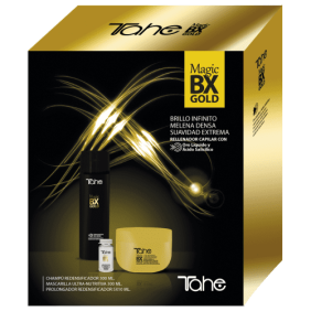 Tahe - Pack MAGIC BX GOLD (Champú Redensificador 300 ml + Mascarilla Redensificadora 300 ml + 5 Ampollas Redensificador...