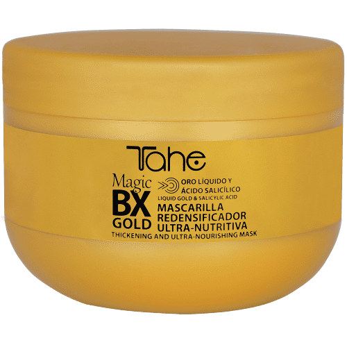 Tahe - Pack MAGIC BX GOLD (Champú Redensificador 300 ml + Mascarilla Redensificadora 300 ml + 5 Ampollas Redensificadoras 10 ml)