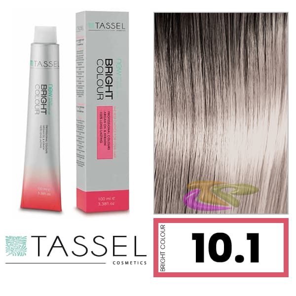 Tassel - Tinte BRIGHT COLOUR con Argán y Keratina Nº 10.1 RUBIO SUPER CLARO CENIZA 100 ml (04343)