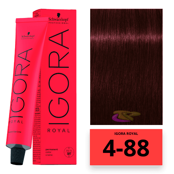 Schwarzkopf - Tinte Igora Royal 4/88 Castaño Medio Rojo Intenso 60 ml 