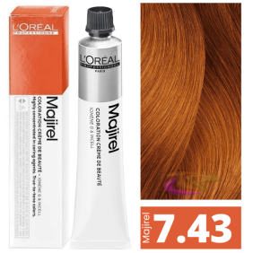 L`Oréal - Tinte MAJIREL 7.43 Rubio Cobrizo Dorado 50 ml