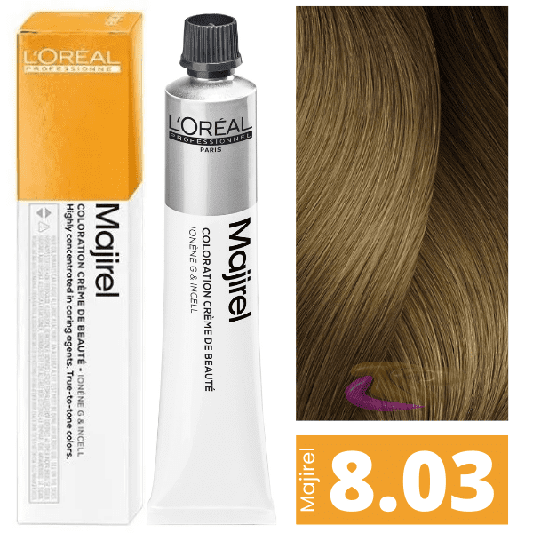 L`Oréal - Tinte MAJIREL 8.03 Rubio Claro Natural Dorado 50 ml