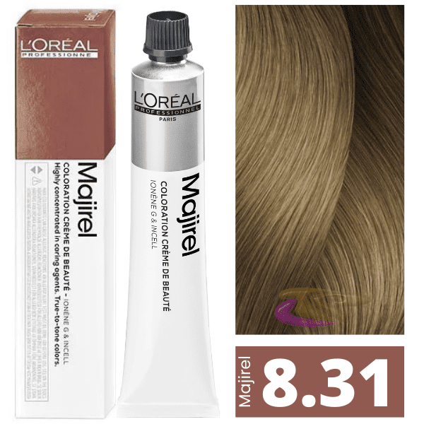 L`Oréal - Tinte MAJIREL 8.31 Rubio Claro Dorado Ceniza 50 ml