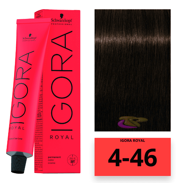 Schwarzkopf - Tinte Igora Royal 4/46 Castaño Medio Beige Marrón 60 ml 